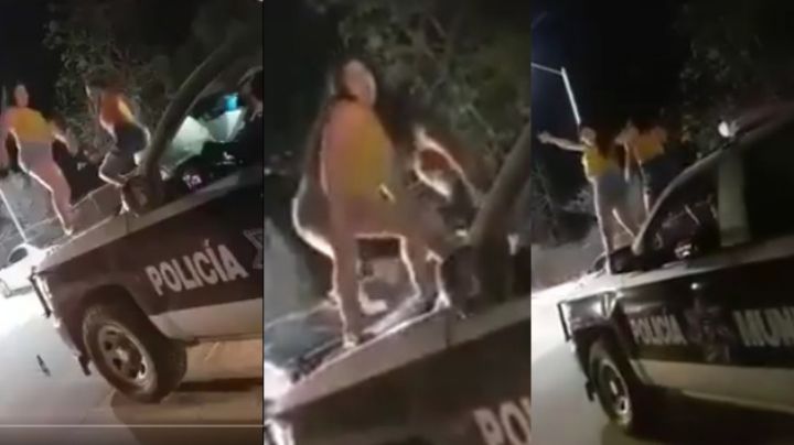 ¡Rebota, rebota! captan a mujeres “perreando” sobre patrulla municipal en Guanajuato (VIDEO)