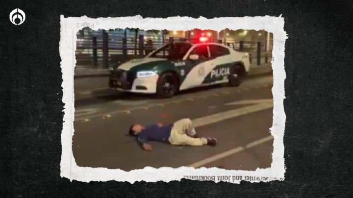 A 'mimir': hombre duerme en plena avenida de CDMX y moviliza a policías