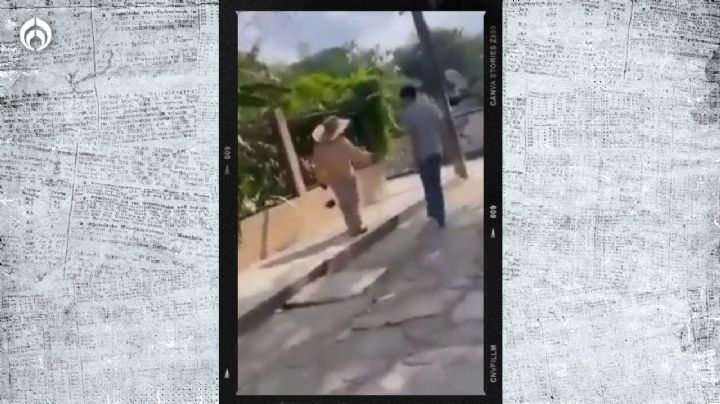 (VIDEO) Joven da golpiza a adulto mayor en Hidalgo por 'reto' con amigo