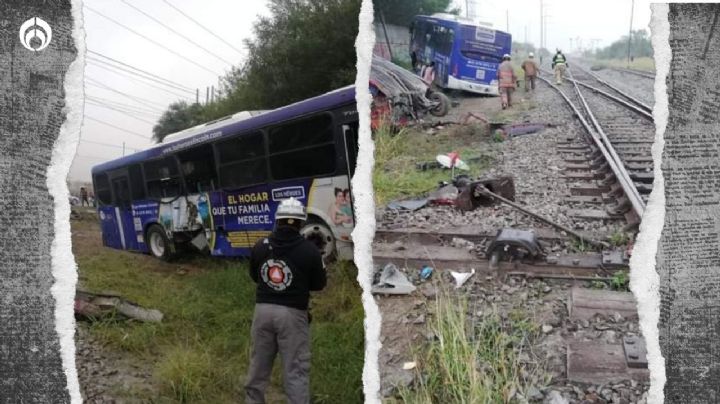 (VIDEO) Otra embestida de un tren: choque en Nuevo León deja 1 muerto y heridos