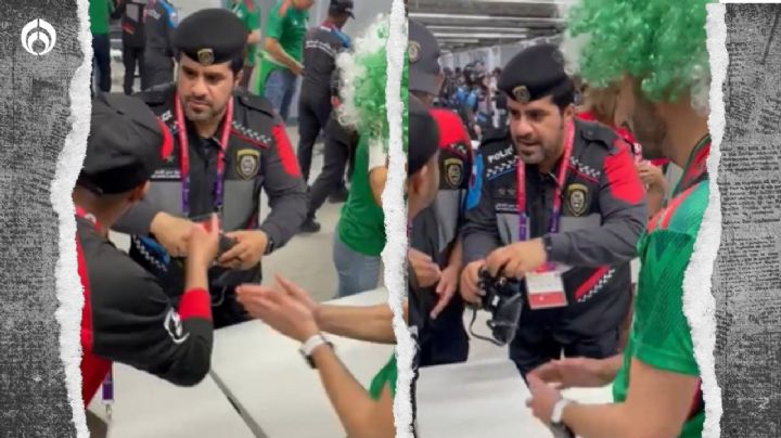 (VIDEO) Mexicano 'fracasa' en Qatar: intenta meter alcohol en "binoculares" y lo cachan