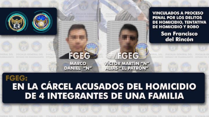 Caen dos por homicidio múltiple a familia en San Francisco del Rincón