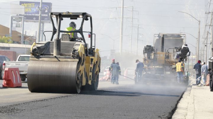 Continúa rehabilitación de avenida Sendero en Escobedo NL