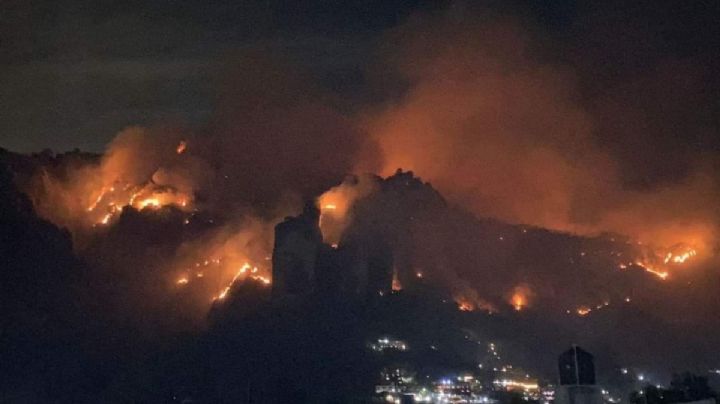 Fuerte incendio en Tepoztlán: Servicios de emergencia trabajan en el Paraje Los Corredores