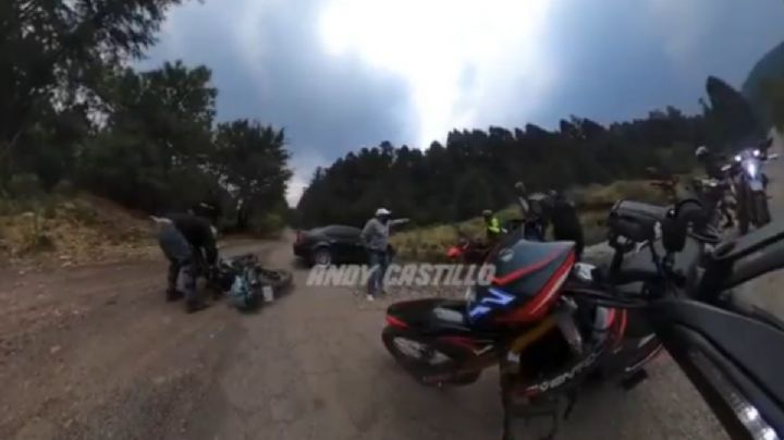 (VIDEO) Asaltan a motociclistas en La Marquesa; Fiscalía ya investiga