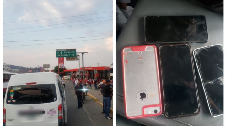 Expolicía de Neza intenta asaltar combi en Tlalnepantla; lo detienen junto a su cómplice