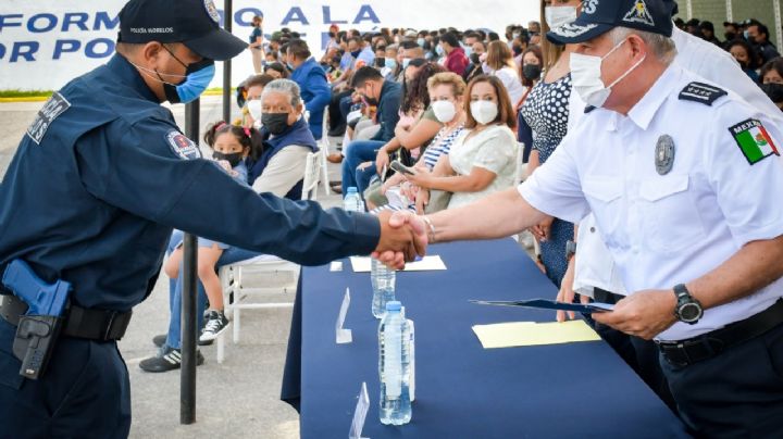 Elementos de la Policía Morelos concluyen el Programa de Formación Inicial para Policía Preventivo