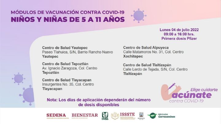 Vacunación COVID para niños: ¿Cuándo y donde continúa en Morelos?