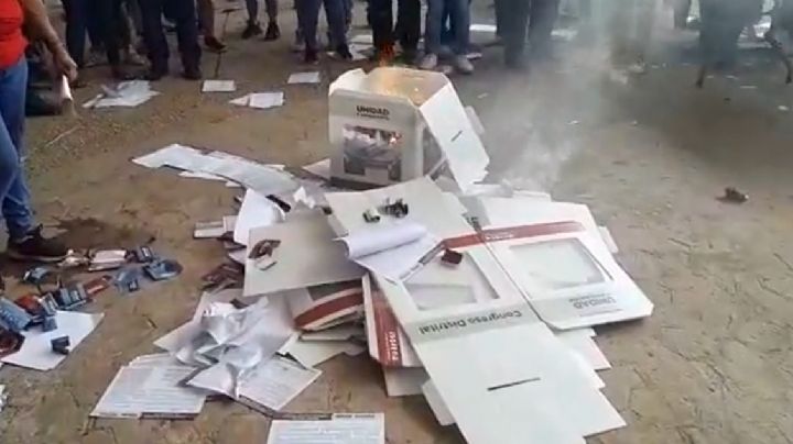 Elecciones internas de Morena: militantes queman urnas en Chiapas