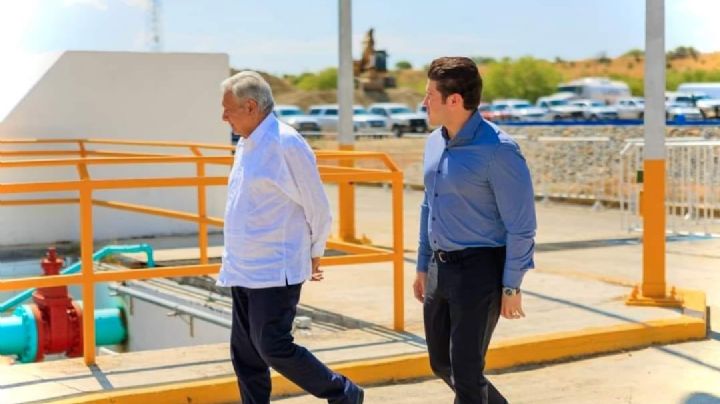 AMLO visita la Presa El Cuchillo por crisis del agua en NL