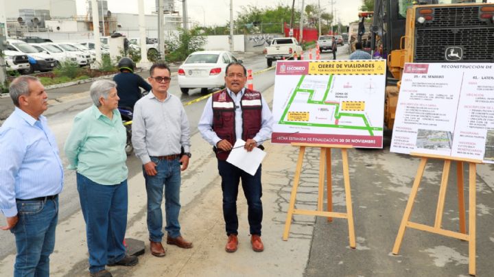 Inician cierres viales por obras de recarpeteo en Escobedo NL