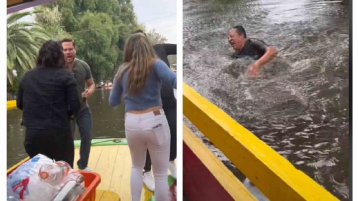 (VIDEO) Cae al agua en Xochimilco por bailar ‘El Tucanazo’… ¿ya será radioactivo?