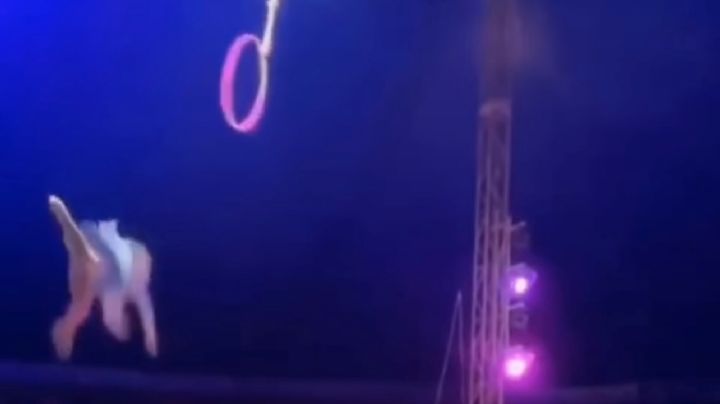 (VIDEO) Trapecista cae desde 5 metros de altura en plena acrobacia de un circo en Tampico