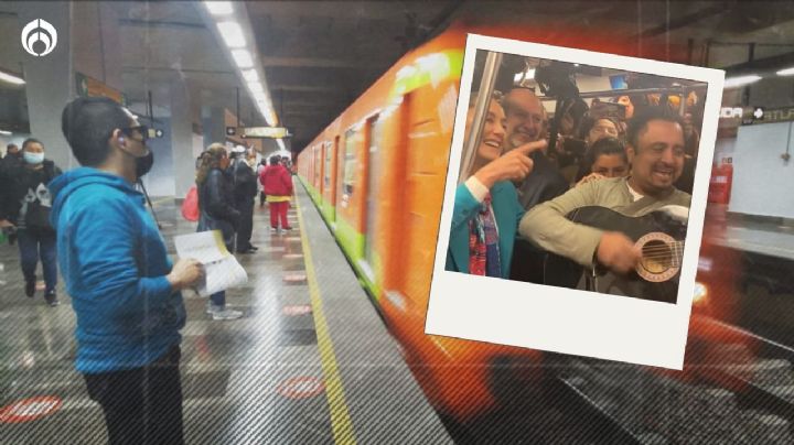 (VIDEO) Palomazo en el Metro CDMX: Sheinbaum canta en reapertura de Línea 12