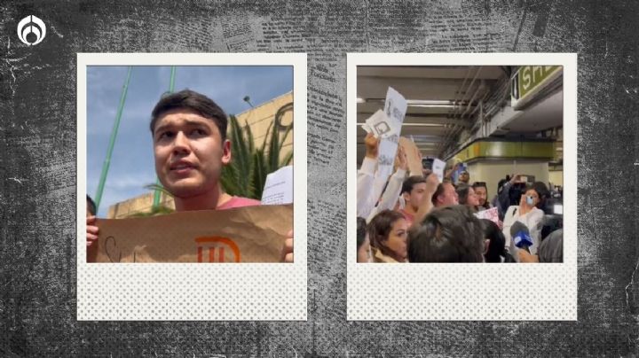 Jóvenes detenidos en el Metro protestan contra la Guardia Nacional (VIDEOS)