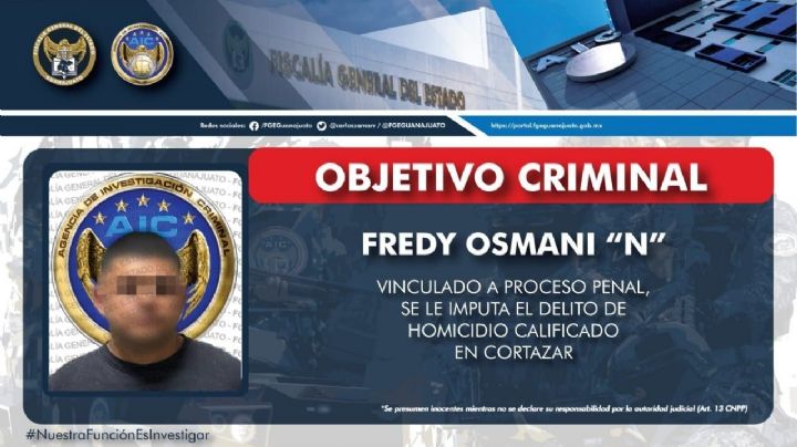 Vinculan a proceso a “El Tunky" miembro de una organización delictiva por asesinato en Cortazar