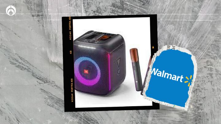 Walmart vende una bocina karaoke portátil; incluye 2 micrófonos y está en un superprecio