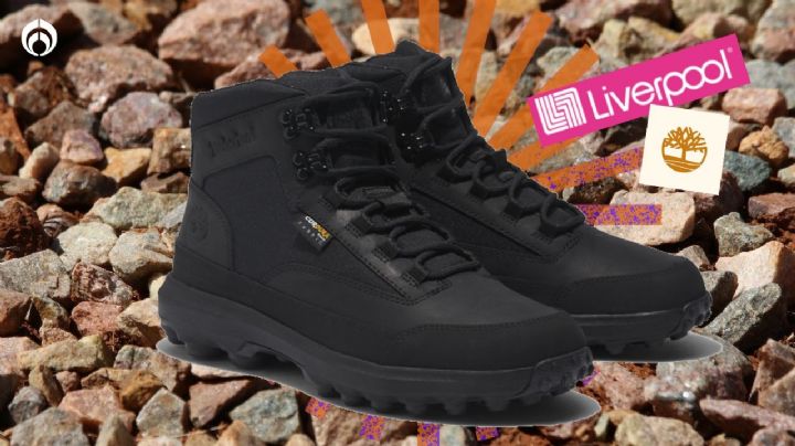 Liverpool remata botas Timberland negras y elegantes con suela antiderrapante