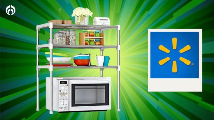 Walmart vende en menos de $250 este práctico y resistente anaquel de 3 niveles para cocina