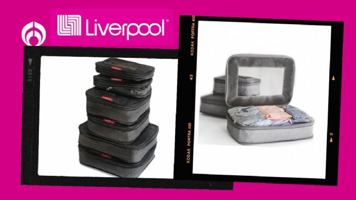 Liverpool remata un set de bolsas organizadoras para viaje, perfectas para llevar todo acomodado