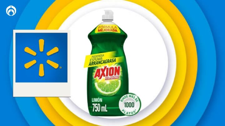 Walmart hace descuentazo al detergente líquido para trastes Axion, que lava hasta 160 platos