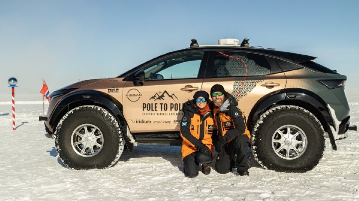 Una pareja recorrió la Antártida a bordo de un Nissan Eléctrico.