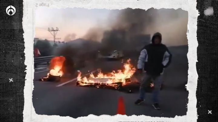 Protesta en autopista México-Puebla deja 6 policías heridos y 7 civiles detenidos