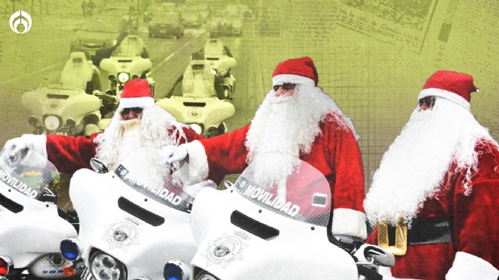 (VIDEO) Conoce a los Santa Claus motorizados; agentes viales patrullan las calles de Monterrey