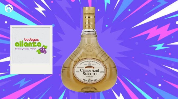 Bodegas Alianza tiene a precio regalado el tequila Campo Azul Selecto Reposado para el brindis