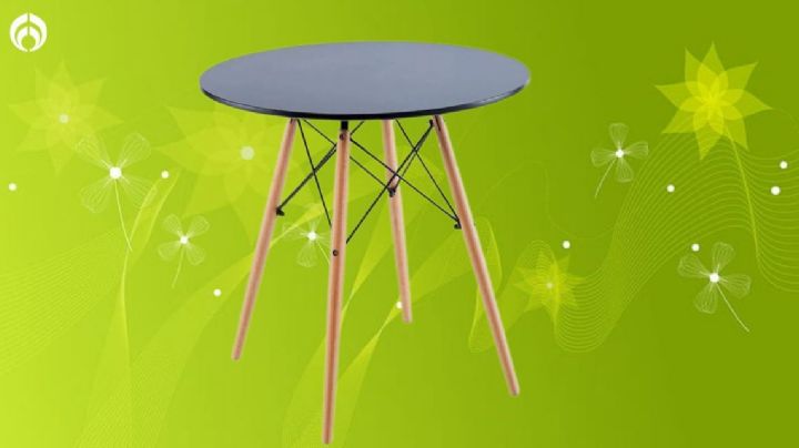 Walmart remata elegante mesa redonda para 4 personas; ideal para cocina, jardín y comedor