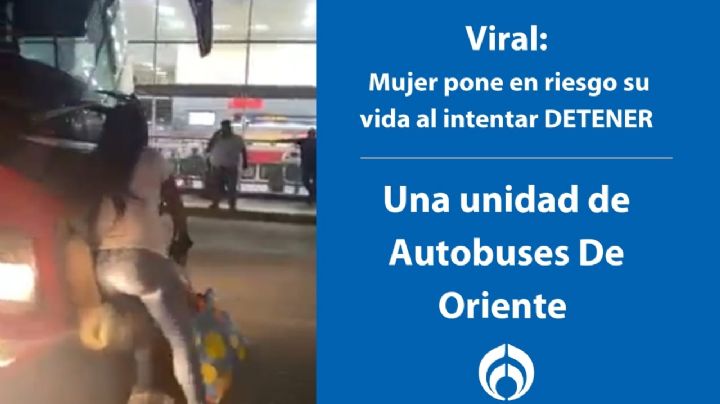 (VIDEO) Mujer llega tarde a abordaje de camión y chofer de ADO casi la atropella en Villahermosa