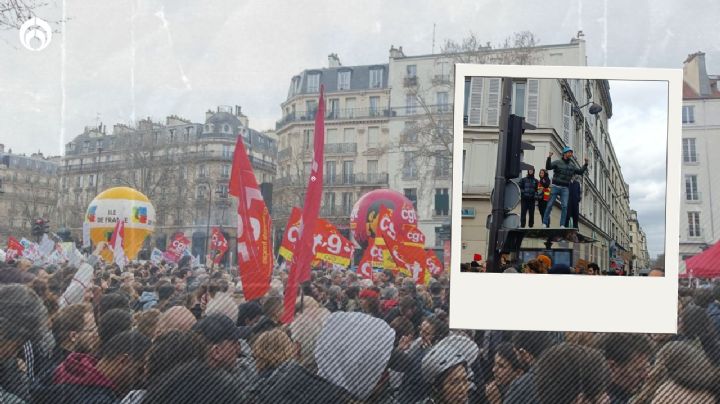 Paralizan París: Franceses protestan por 'chicanada' para elevar edad de jubilación; acusan 'autoritarismo'