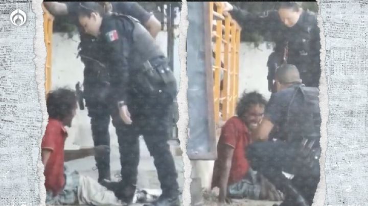 (VIDEO) Exhiben a policías de Guadalajara agrediendo a hombre en situación de calle