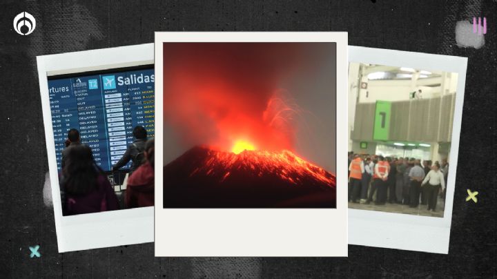 Locura en el AICM por el Popocatépetl: riñas, intentos de apuñalamientos y desesperación