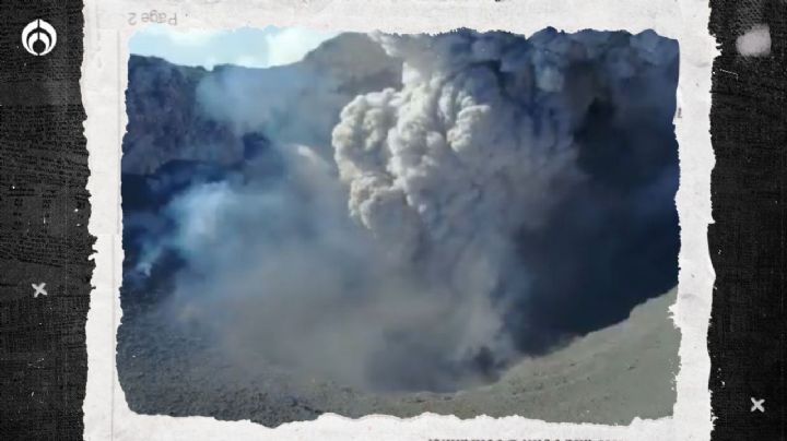 (VIDEO) Dron ‘espía’ al Popocatépetl: capta el explosivo cráter del volcán