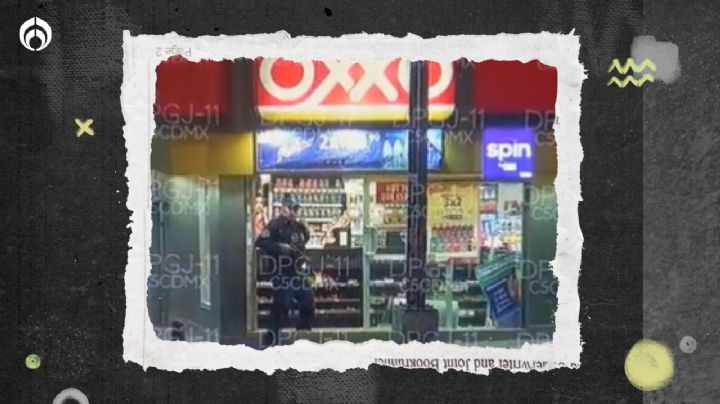 (VIDEO) Policía de CDMX se enfrenta a tiros con ladrones y frustra asalto a OXXO