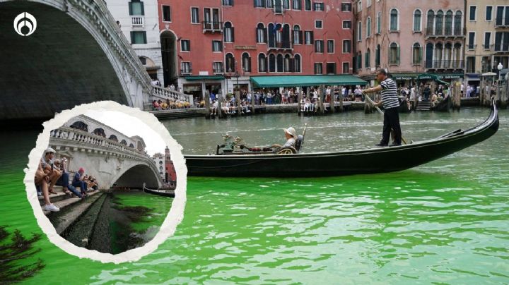 (FOTOS) Aguas de Venecia 'se pintan' de verde... ¿son peligrosas para la salud?