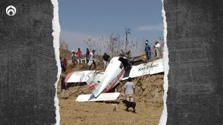 (VIDEO) Avioneta se desploma en Puebla; hay dos lesionados