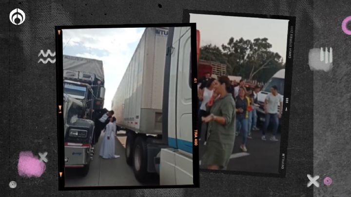 (VIDEO) Novios arman bailongo en bloqueo de la carretera México-Puebla