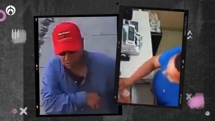 (VIDEO) Hombre lanza gasolina a empleado para robar casa de cambio en Sonora