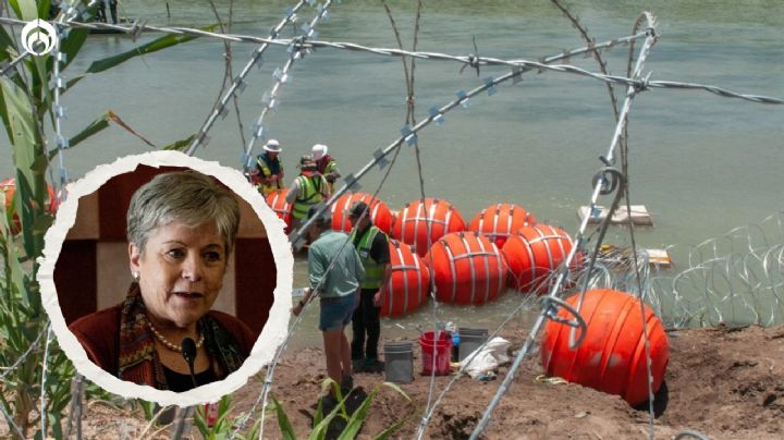 Texas nos pone boyas 'en la cara' y México protesta ante EU por ese acto en el río Grande