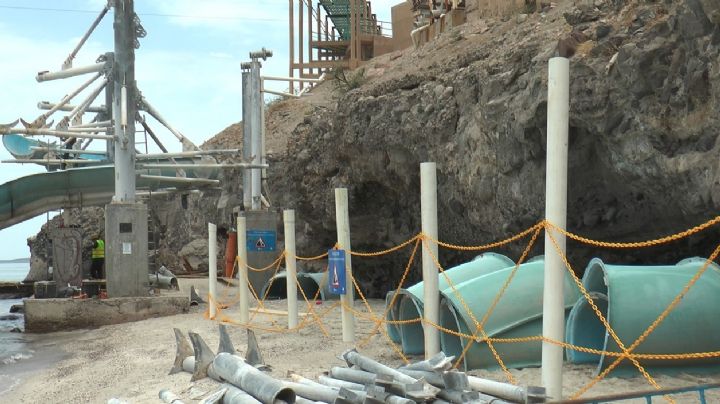 Retiran toboganes de playa El Coromuel; inversión perdida de 74 mdp en La Paz