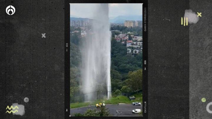 (VIDEO) 'Megafuga' de agua en CDMX: reportan 'géiser' en la carretera México-Toluca