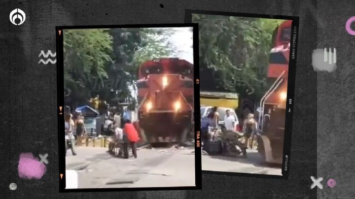 (VIDEO) Sustote en Jalisco: así evitaron que tren arrollara a persona en silla de ruedas