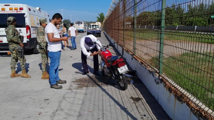 Se presentan 2 accidentes de moto en Boca del Río; uno de ellos por aparente estado de ebriedad