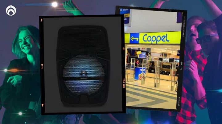 Coppel remata potente bocina con altavoz de 8", bluetooth y luces led por menos de 600 pesos