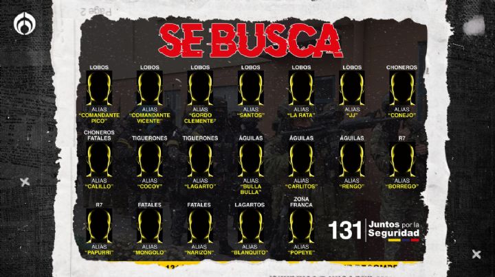 Estos son los 19 criminales más buscados de Ecuador; 8 tienen nexos con el CJNG y el de Sinaloa