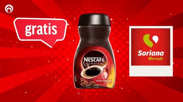 Soriana 'regala' el frasco de 60 g de Nescafé Clásico, que rinde hasta 30 tazas de café