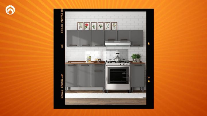 Home Depot remata elegante cocina integral hecha en acero carbono, muy resistente y antimoho