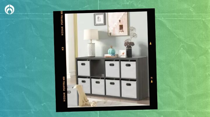 Sam's Club vende baratísimo este moderno mueble organizador de 8 cubos para la sala de tu casa